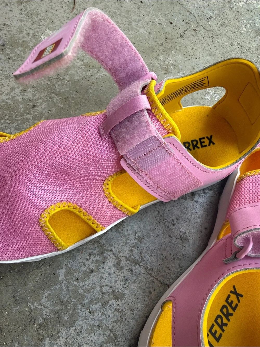 adidas Kids Pink and Yellow LEGO Sport Sandals
